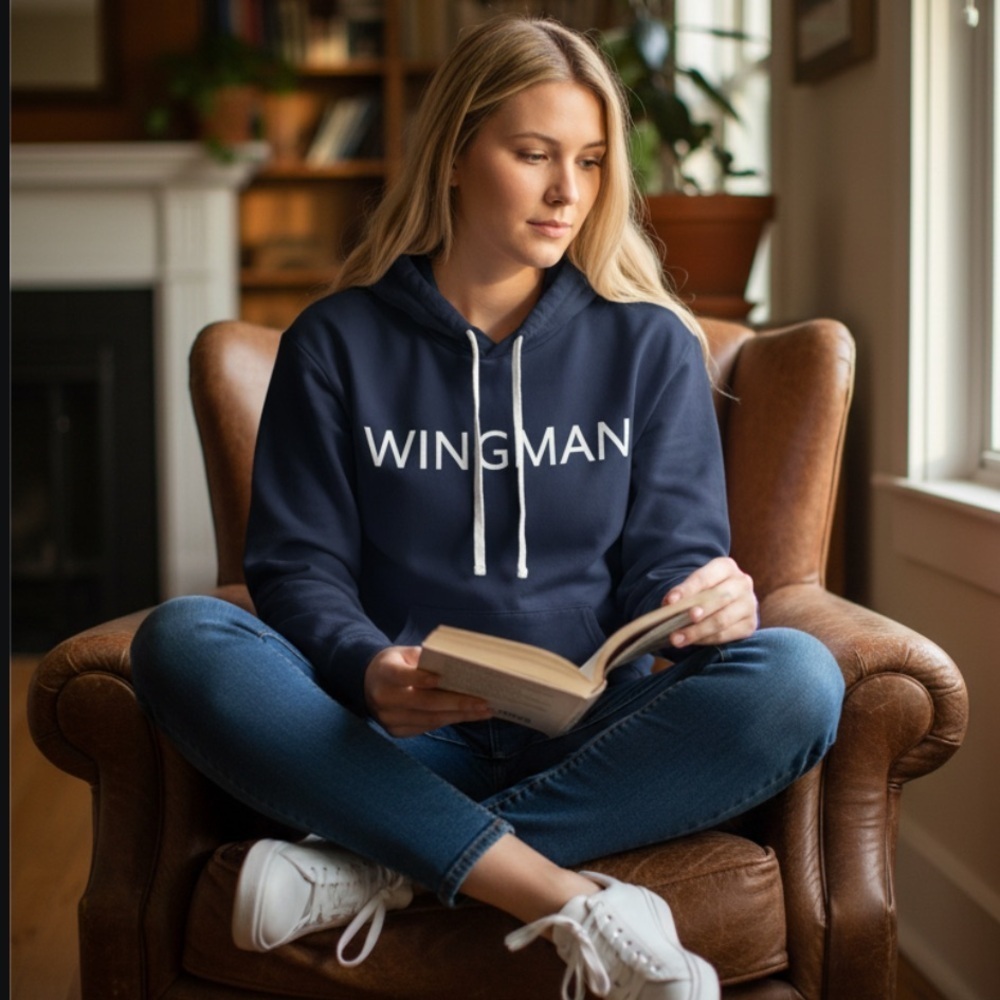 Wingman Navy Blue Hoodie m